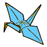 Folded
paper crane