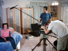 Filming flat scene